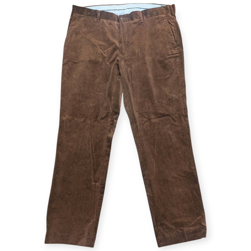 Polo Ralph Lauren Corduroy Pants Mens Brown Classic Fit Size 38x32 Office Busine